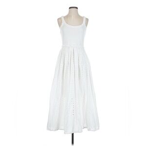 Sundance White Cotton Eyelet  Midi Dress NWOT | Boho Cottagecore | Medium
